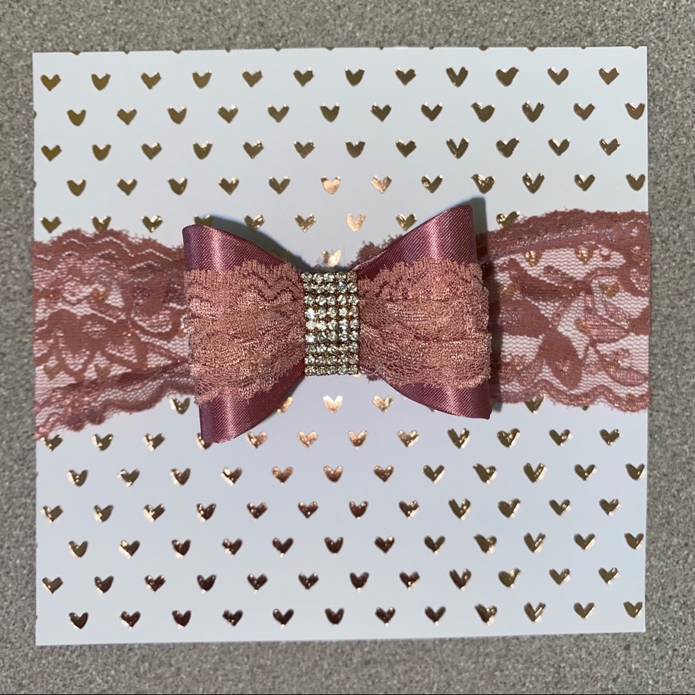 Baby Girl’s Mauve Lace Headband